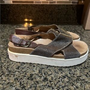 KMB by Anthropologie Diamantha platform sandals